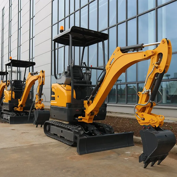 مینی بیل مکانیکی حفر یک ترانشه